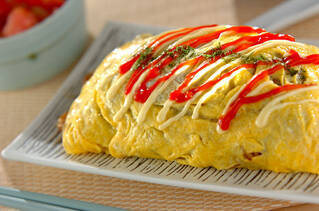 焼きそばオムレツ