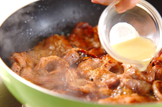 豚のショウガ焼き丼の作り方の手順5