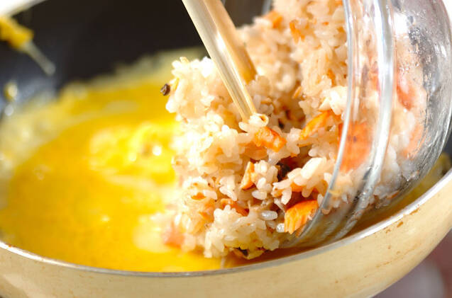 ホウレン草のクリームオムライスの作り方の手順7