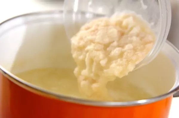 やさしい味！ホタテ風味のミルクポタージュの作り方2