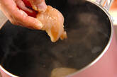 鶏むね肉のトロミスープの作り方1