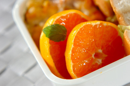 みかんのリキュールがけ