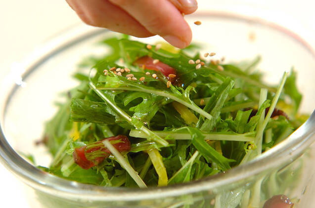 水菜と漬物のサラダの作り方の手順5