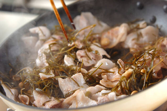 豚肉と昆布の炒め煮の作り方の手順4