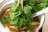 ほうれん草のみそ汁の作り方の手順5