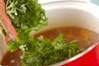 菊菜のトロミ汁の作り方の手順4