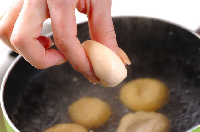 白玉団子のみそ汁の作り方の手順5