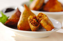 カボチャのサモサ風