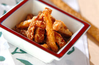 さつま揚げのめんたいマヨ和え