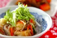 たっぷり野菜あんかけの揚げ出し豆腐
