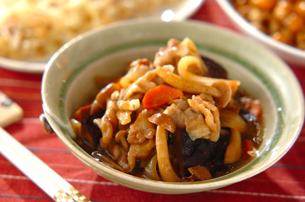 豚肉とシイタケのうま煮