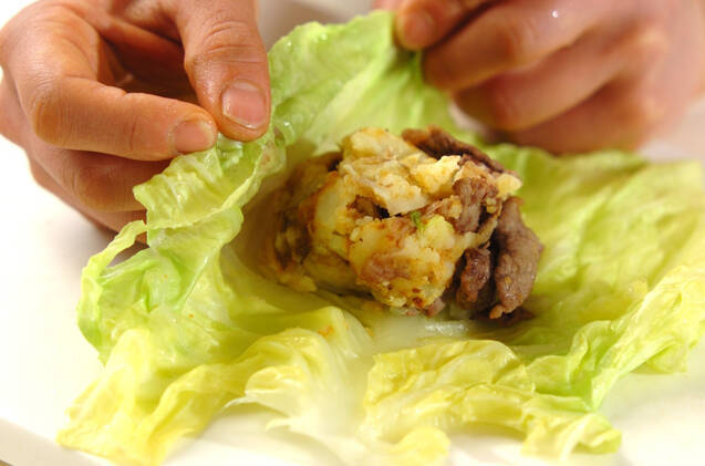 コロッケ風焼きキャベツの作り方の手順6