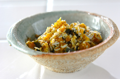 カボチャとシラスのゴマ和え 副菜 のレシピ 作り方 E レシピ 料理のプロが作る簡単レシピ