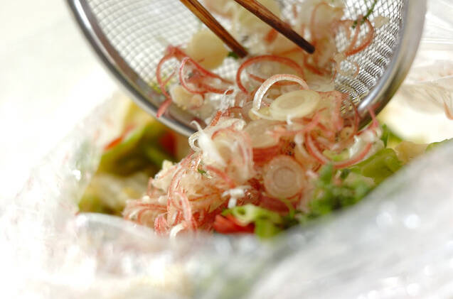 キャベツの梅浅漬けの作り方の手順3