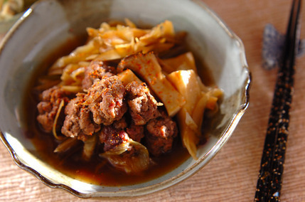 ひとくち牛肉ボールのすき焼き風