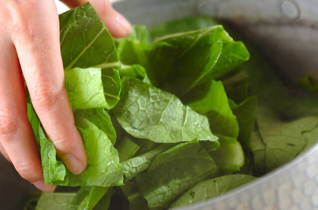 小松菜と揚げのサッと煮の作り方の手順5