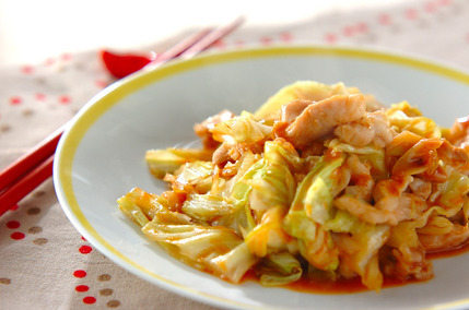 鶏と野菜のコチュジャン炒め