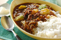 薄切り牛肉のカレー