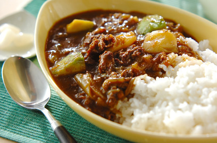 薄切り牛肉のカレー