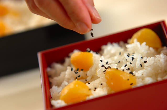 もっちり栗おこわの作り方の手順6