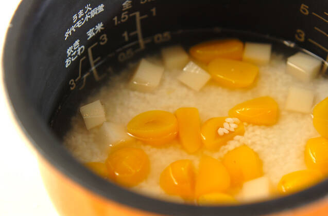 もっちり栗おこわの作り方の手順4