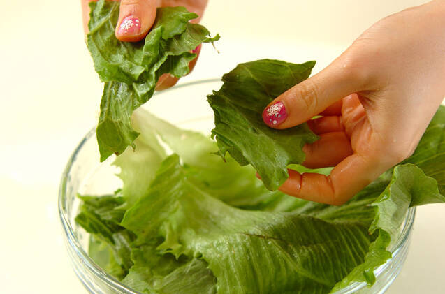 シンプルグリーンサラダの作り方の手順1