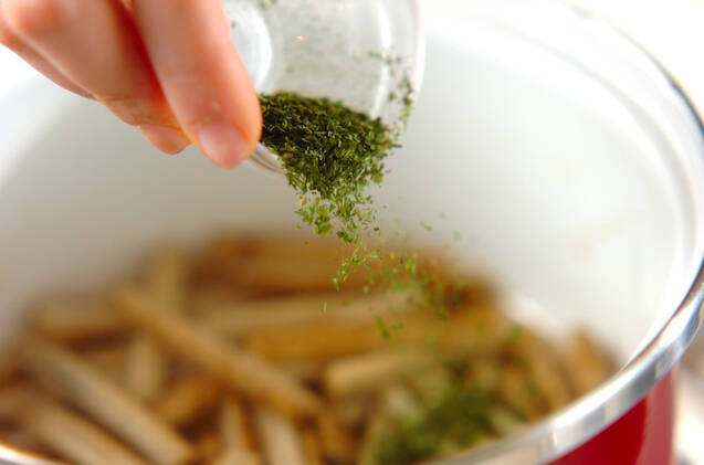 ゴボウの青のりまぶしの作り方の手順3