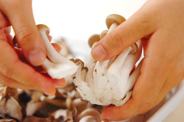 キノコおこわの作り方の手順2