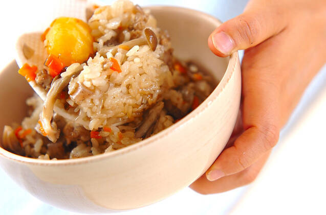 キノコおこわの作り方の手順11