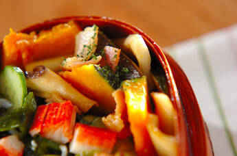 エリンギとカボチャのバター炒め