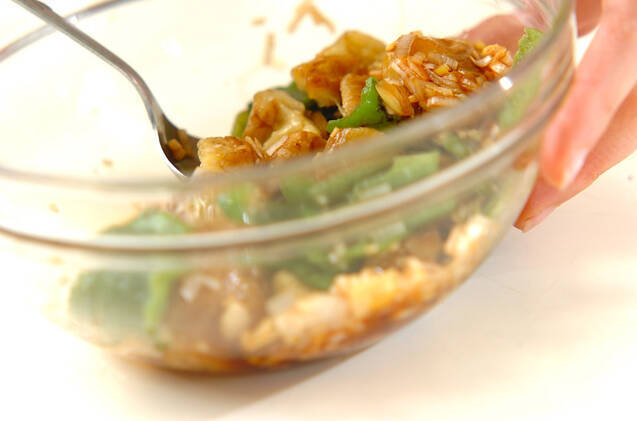 ナスのネギしょうゆ和えの作り方の手順4