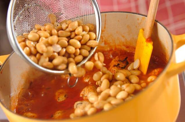 おからヒジキの鶏団子トマト煮の作り方の手順4