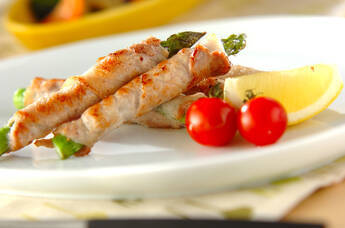 ハーブソルトで！アスパラの塩焼き