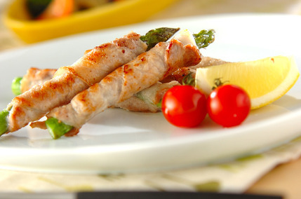 ハーブソルトで！アスパラの塩焼き