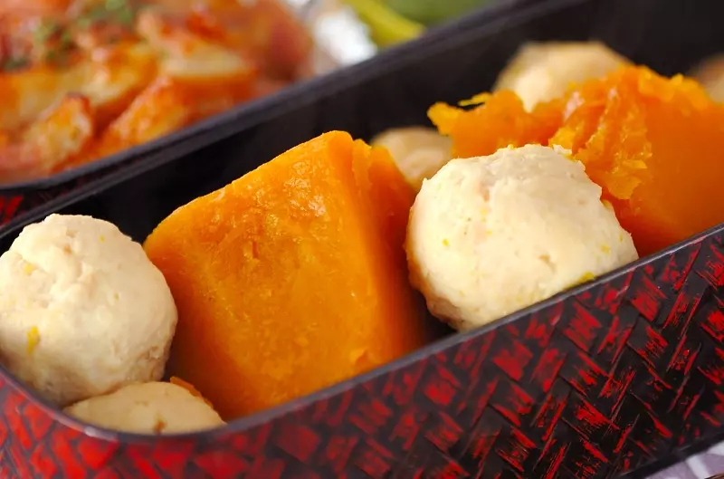 カボチャと肉団子の煮物 レシピ 作り方 E レシピ 料理のプロが作る簡単レシピ