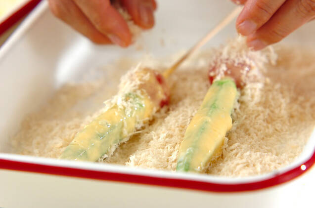 オクラとトマトのフライの作り方の手順5