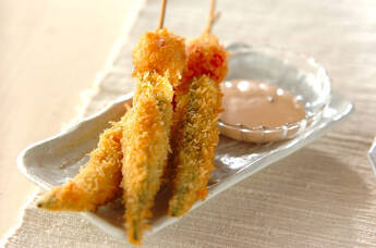 オクラとトマトのフライ