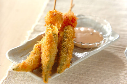 オクラとトマトのフライ