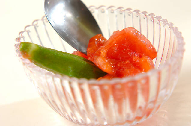 トマトとオクラのだし浸しの作り方の手順5