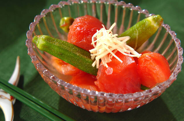 トマトとオクラのだし浸し