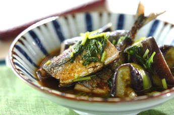 サンマとナスのカレーあんかけ