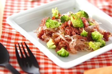 コンビーフと春雨の炒め物