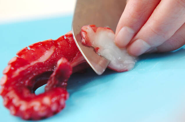 セロリとタコのマリネの作り方の手順2