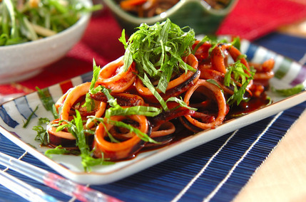 イカのジンジャー照り焼き