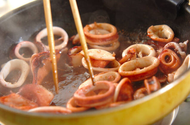 イカのジンジャー照り焼きの作り方の手順5