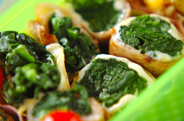 豚肉のホウレン草ロール