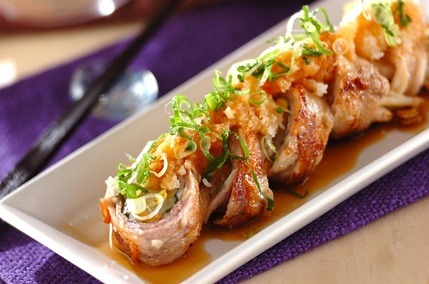 ゆでモヤシの豚肉ロール