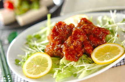 鶏レバーのケチャップあん