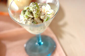 ソラ豆のゴマサラダ