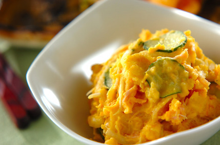 ポテトとカボチャの濃厚サラダ